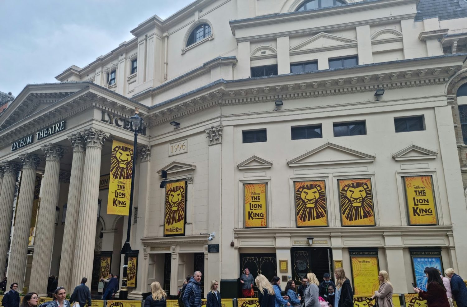 The outside of the Lion King at the Lyceum theatre