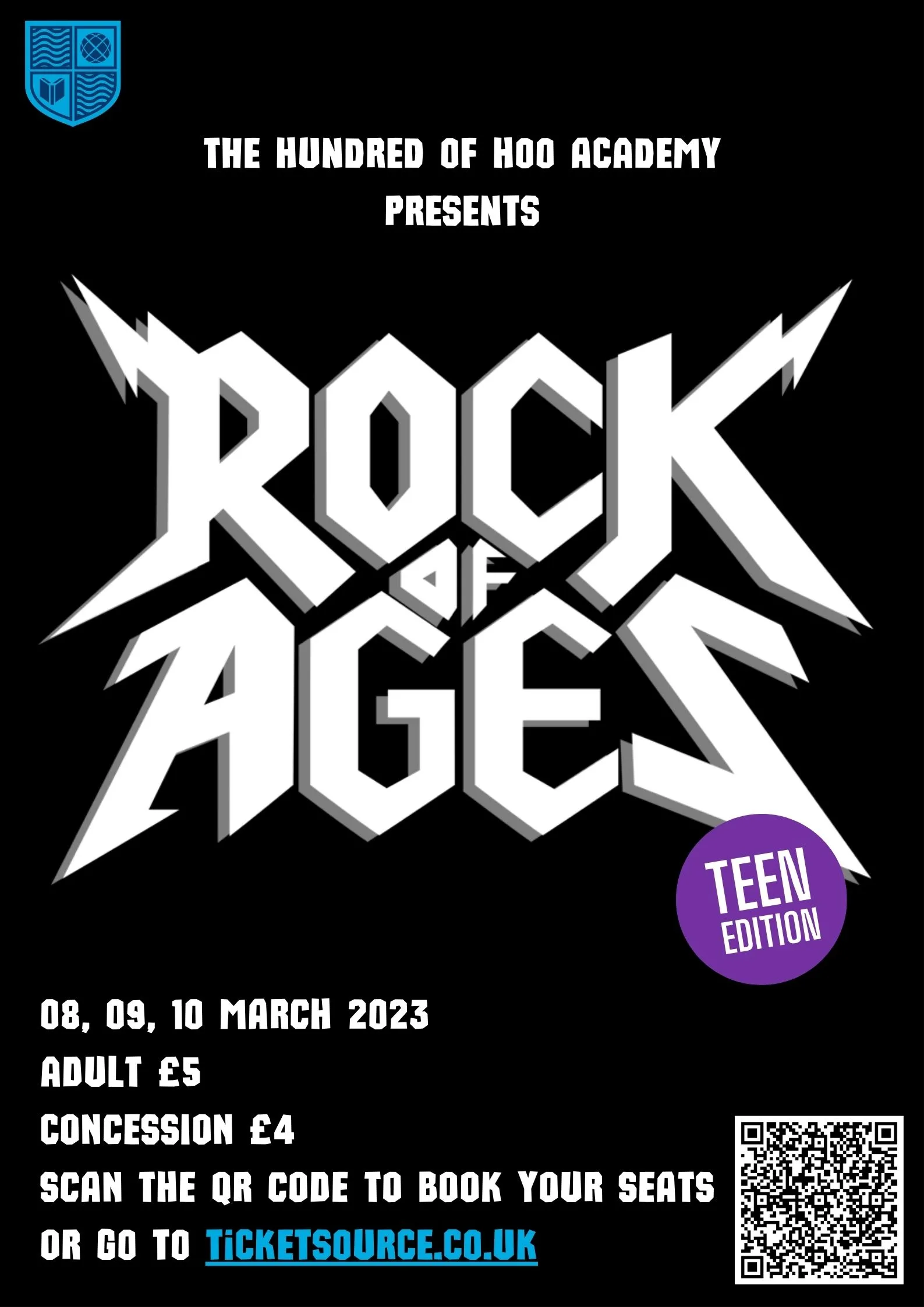 Rock of Ages tickets The Hundred of Hoo Academy