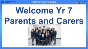 Year 7 information Evening front page