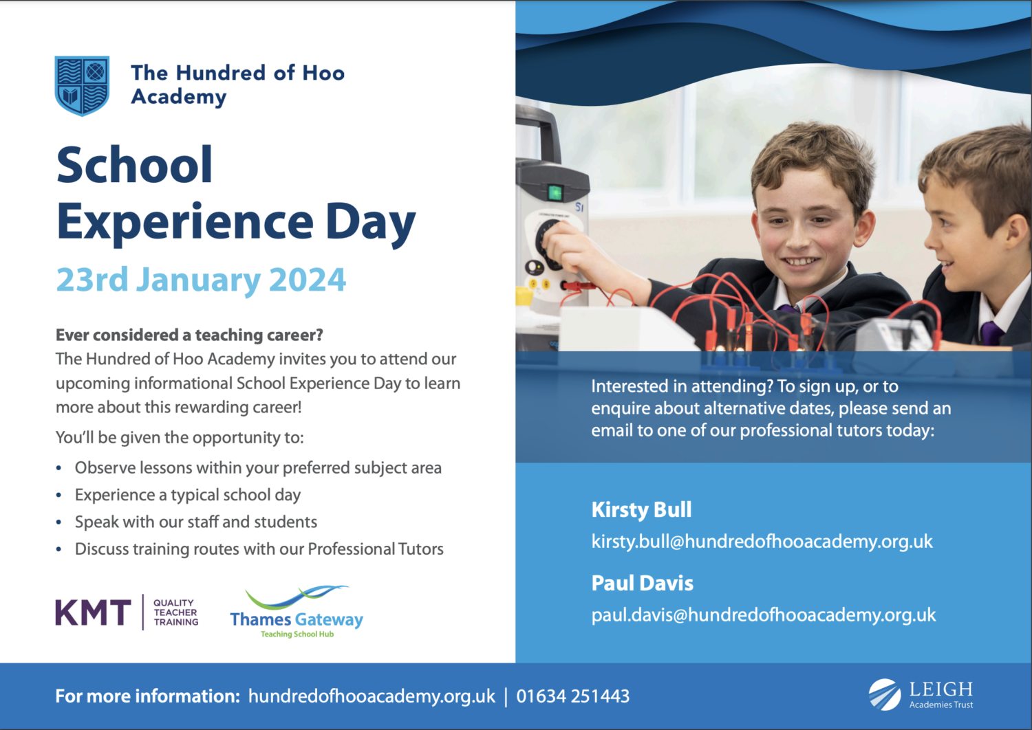 HOH teacher experience day