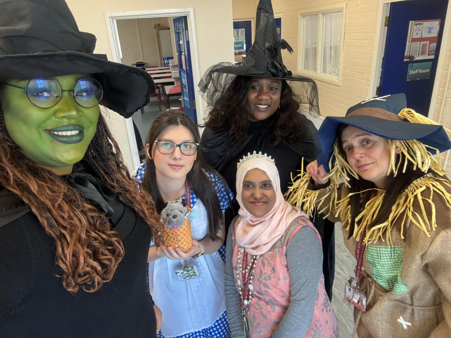 Staff members dressed up for World Book Day