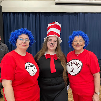 Staff members dressed up for World Book Day