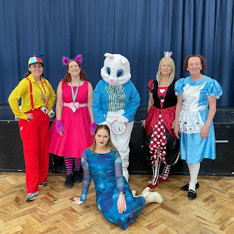 Staff members dressed up for World Book Day